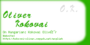 oliver kokovai business card
